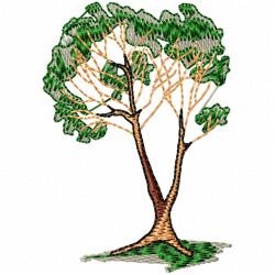Flowers And Tree Embroidery Design 5